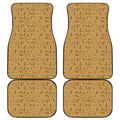 Ancient Egyptian Hieroglyphs Print Front and Back Car Floor Mats