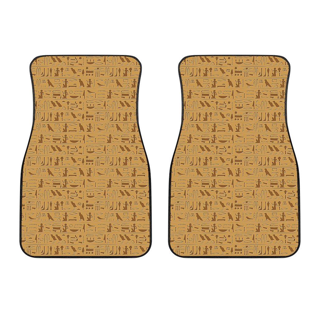 Ancient Egyptian Hieroglyphs Print Front Car Floor Mats