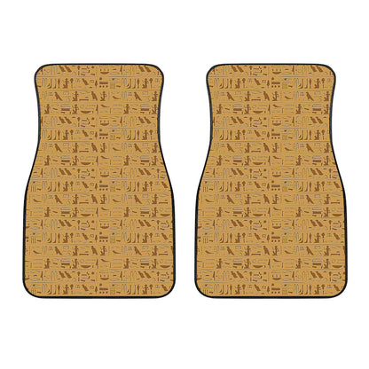 Ancient Egyptian Hieroglyphs Print Front Car Floor Mats