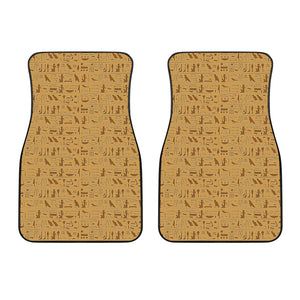 Ancient Egyptian Hieroglyphs Print Front Car Floor Mats