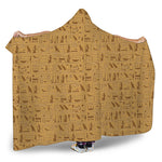 Ancient Egyptian Hieroglyphs Print Hooded Blanket
