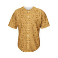 Ancient Egyptian Hieroglyphs Print Men's Baseball Jersey