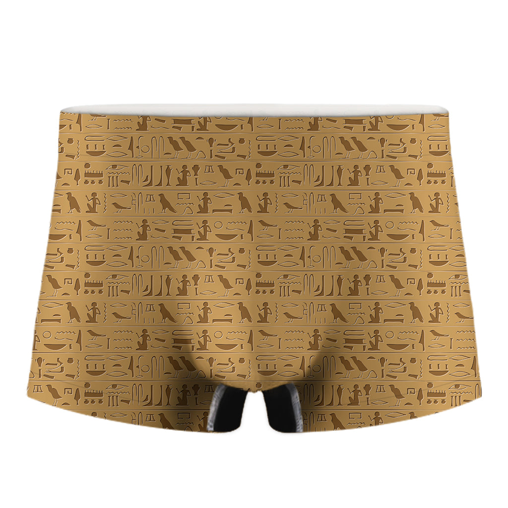 Ancient Egyptian Hieroglyphs Print Men's Boxer Briefs