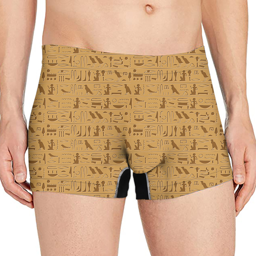 Ancient Egyptian Hieroglyphs Print Men's Boxer Briefs