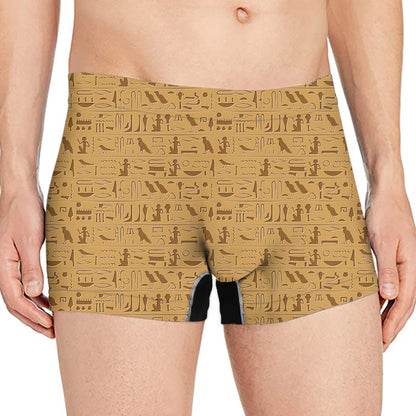 Ancient Egyptian Hieroglyphs Print Men's Boxer Briefs