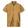 Ancient Egyptian Hieroglyphs Print Men's Short Sleeve Shirt