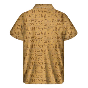 Ancient Egyptian Hieroglyphs Print Men's Short Sleeve Shirt