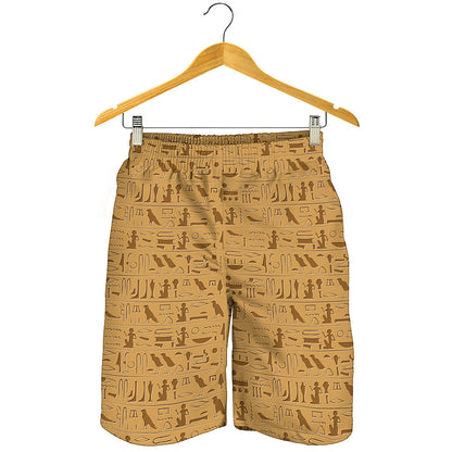Ancient Egyptian Hieroglyphs Print Men's Shorts