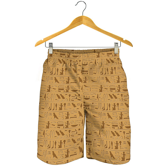 Ancient Egyptian Hieroglyphs Print Men's Shorts