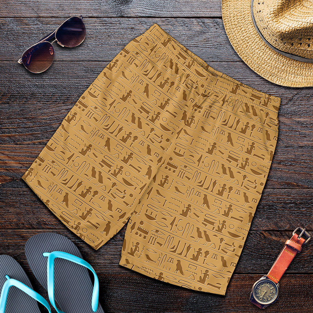Ancient Egyptian Hieroglyphs Print Men's Shorts