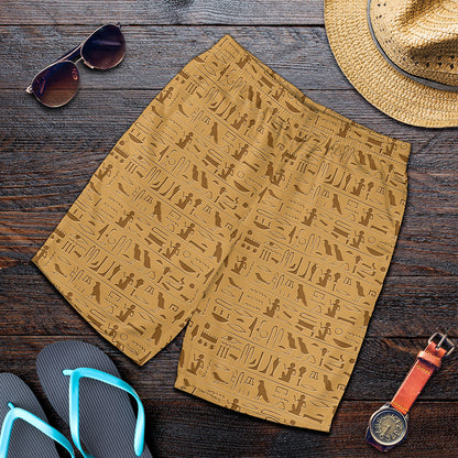 Ancient Egyptian Hieroglyphs Print Men's Shorts