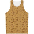 Ancient Egyptian Hieroglyphs Print Men's Tank Top