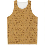 Ancient Egyptian Hieroglyphs Print Men's Tank Top