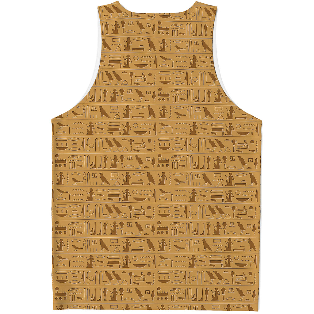 Ancient Egyptian Hieroglyphs Print Men's Tank Top