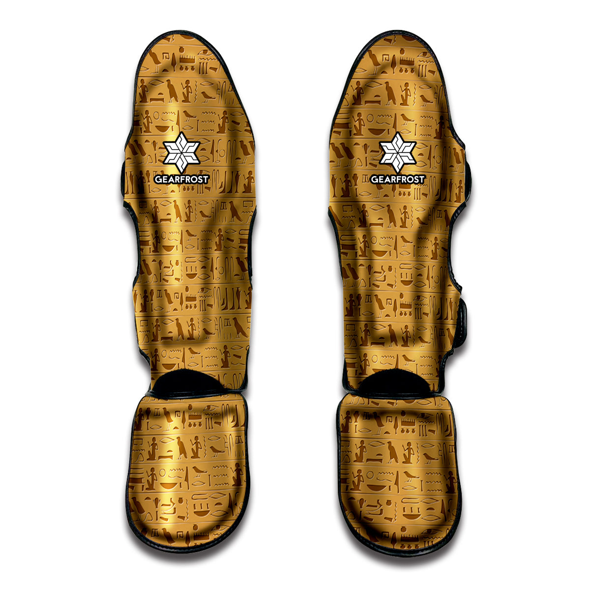 Ancient Egyptian Hieroglyphs Print Muay Thai Shin Guard