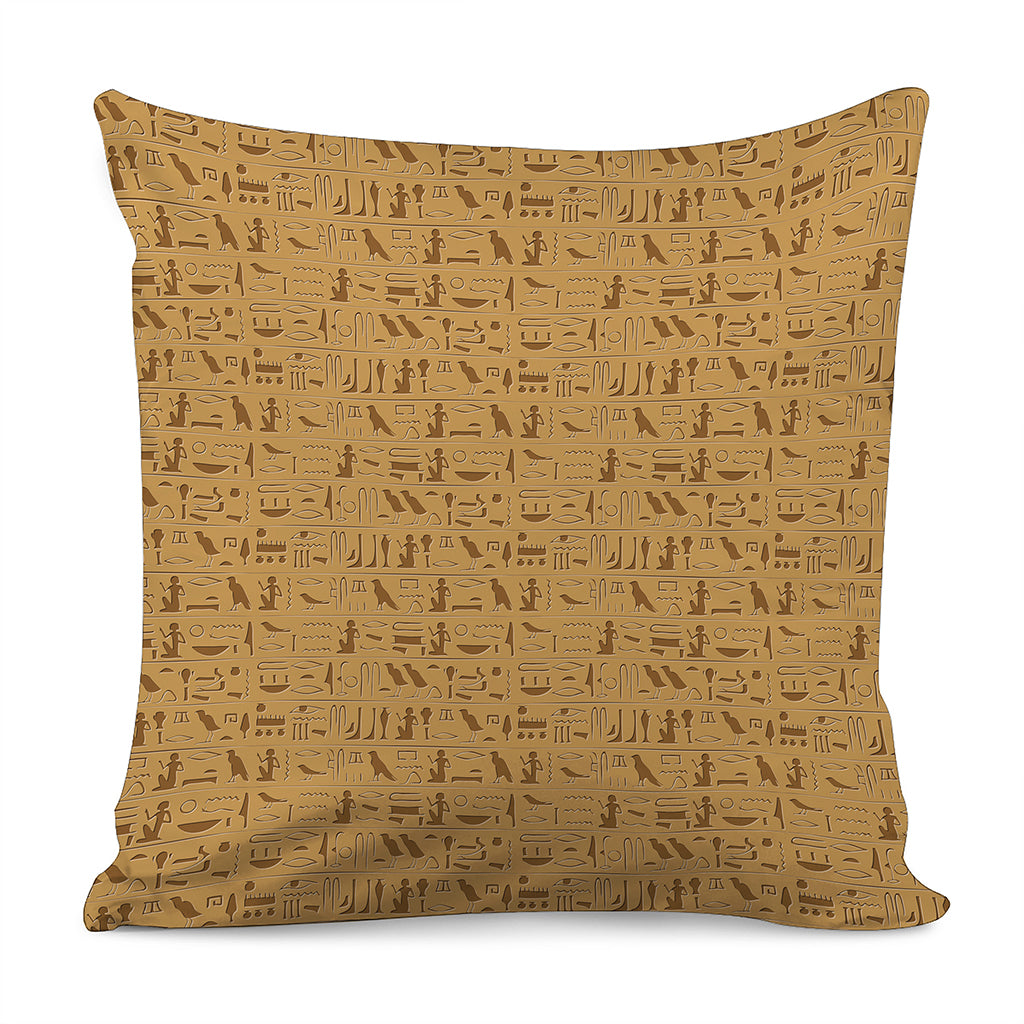 Ancient Egyptian Hieroglyphs Print Pillow Cover