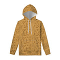 Ancient Egyptian Hieroglyphs Print Pullover Hoodie
