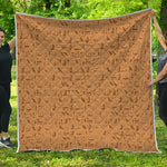 Ancient Egyptian Hieroglyphs Print Quilt