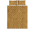 Ancient Egyptian Hieroglyphs Print Quilt Bed Set