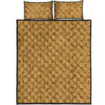 Ancient Egyptian Hieroglyphs Print Quilt Bed Set