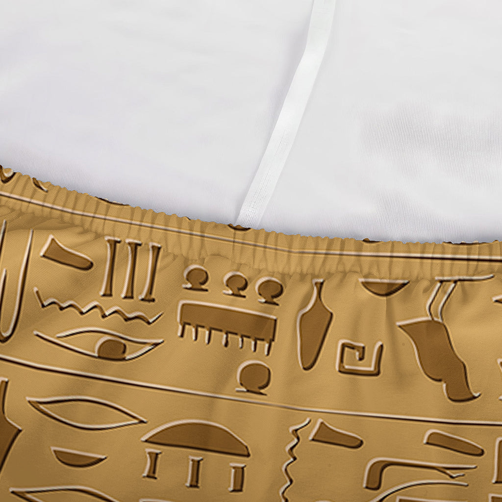 Ancient Egyptian Hieroglyphs Print Sofa Cover