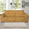 Ancient Egyptian Hieroglyphs Print Sofa Slipcover