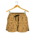 Ancient Egyptian Hieroglyphs Print Women's Shorts
