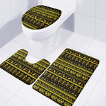 Ancient Egyptian Pattern Print 3 Piece Bath Mat Set