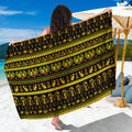 Ancient Egyptian Pattern Print Beach Sarong Wrap