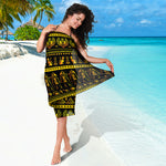Ancient Egyptian Pattern Print Beach Sarong Wrap