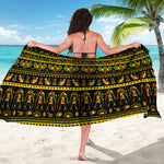 Ancient Egyptian Pattern Print Beach Sarong Wrap