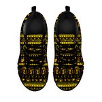 Ancient Egyptian Pattern Print Black Sneakers