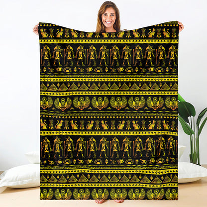 Ancient Egyptian Pattern Print Blanket