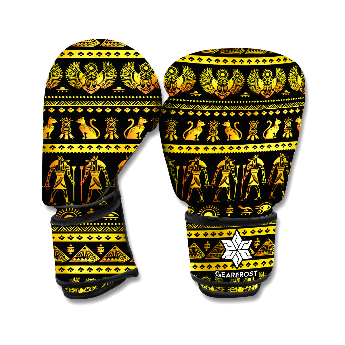 Ancient Egyptian Pattern Print Boxing Gloves