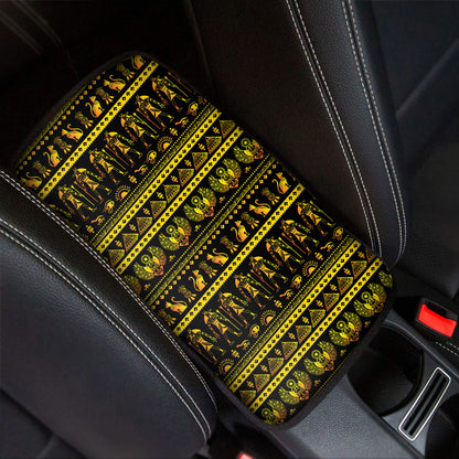 Ancient Egyptian Pattern Print Car Center Console Cover