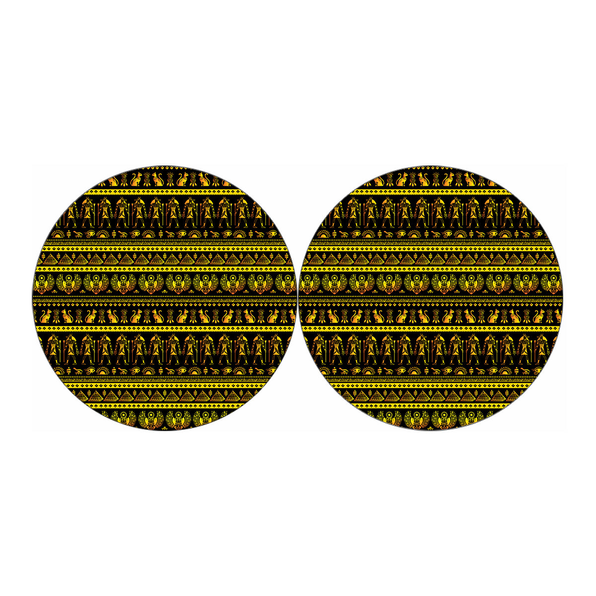 Ancient Egyptian Pattern Print Car Coasters