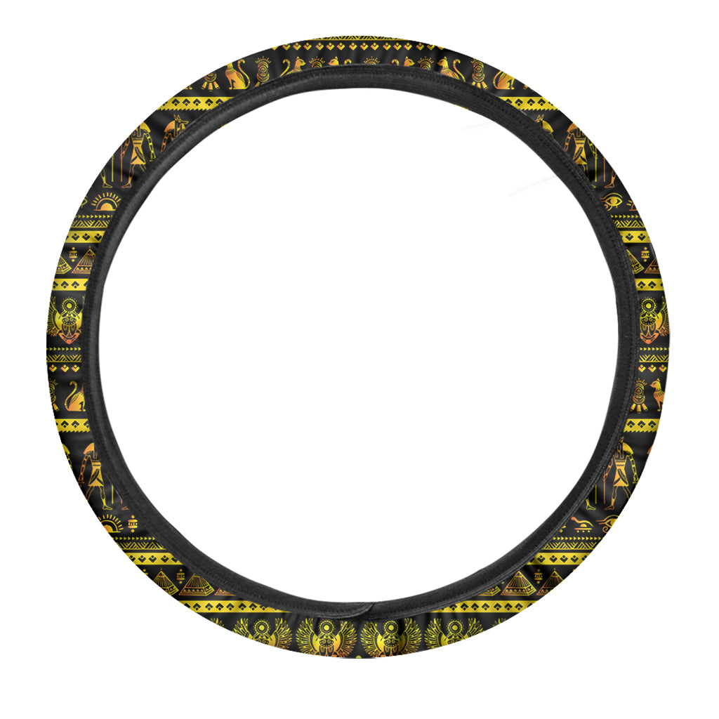 Ancient Egyptian Pattern Print Car Steering Wheel Cover