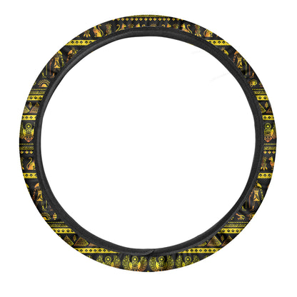 Ancient Egyptian Pattern Print Car Steering Wheel Cover