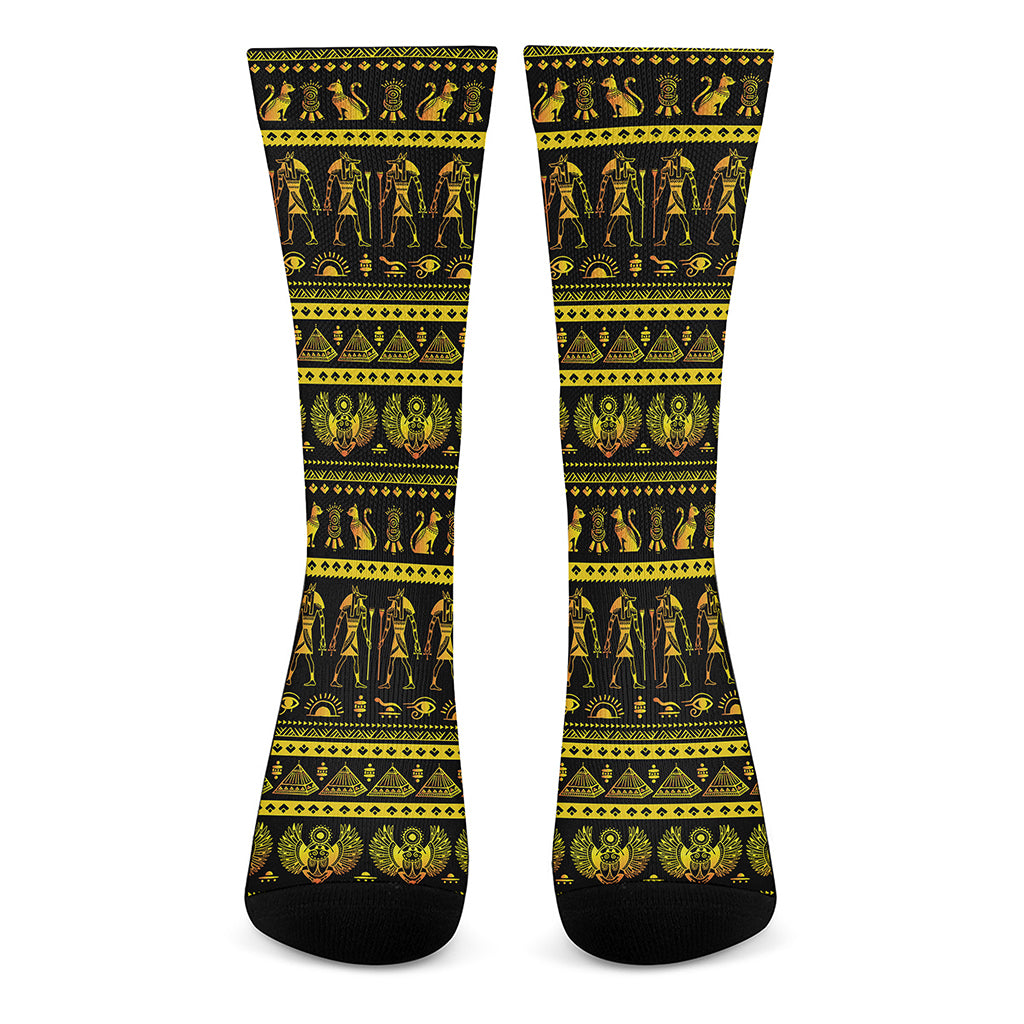 Ancient Egyptian Pattern Print Crew Socks