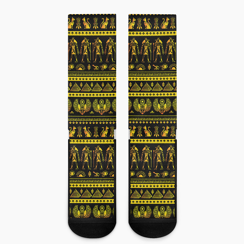 Ancient Egyptian Pattern Print Crew Socks