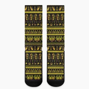 Ancient Egyptian Pattern Print Crew Socks