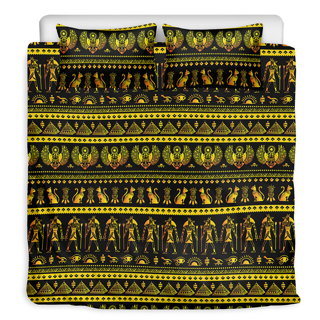 Ancient Egyptian Pattern Print Duvet Cover Bedding Set