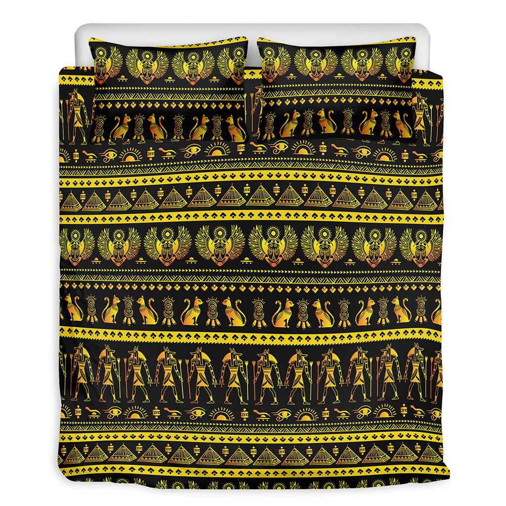 Ancient Egyptian Pattern Print Duvet Cover Bedding Set