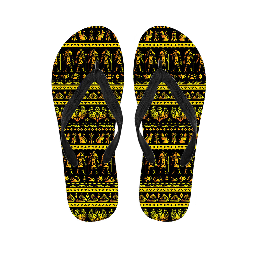 Ancient Egyptian Pattern Print Flip Flops