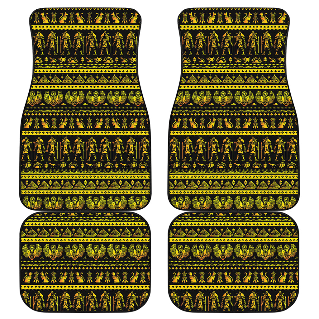 Ancient Egyptian Pattern Print Front and Back Car Floor Mats