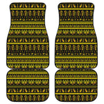 Ancient Egyptian Pattern Print Front and Back Car Floor Mats