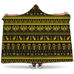 Ancient Egyptian Pattern Print Hooded Blanket
