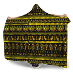 Ancient Egyptian Pattern Print Hooded Blanket