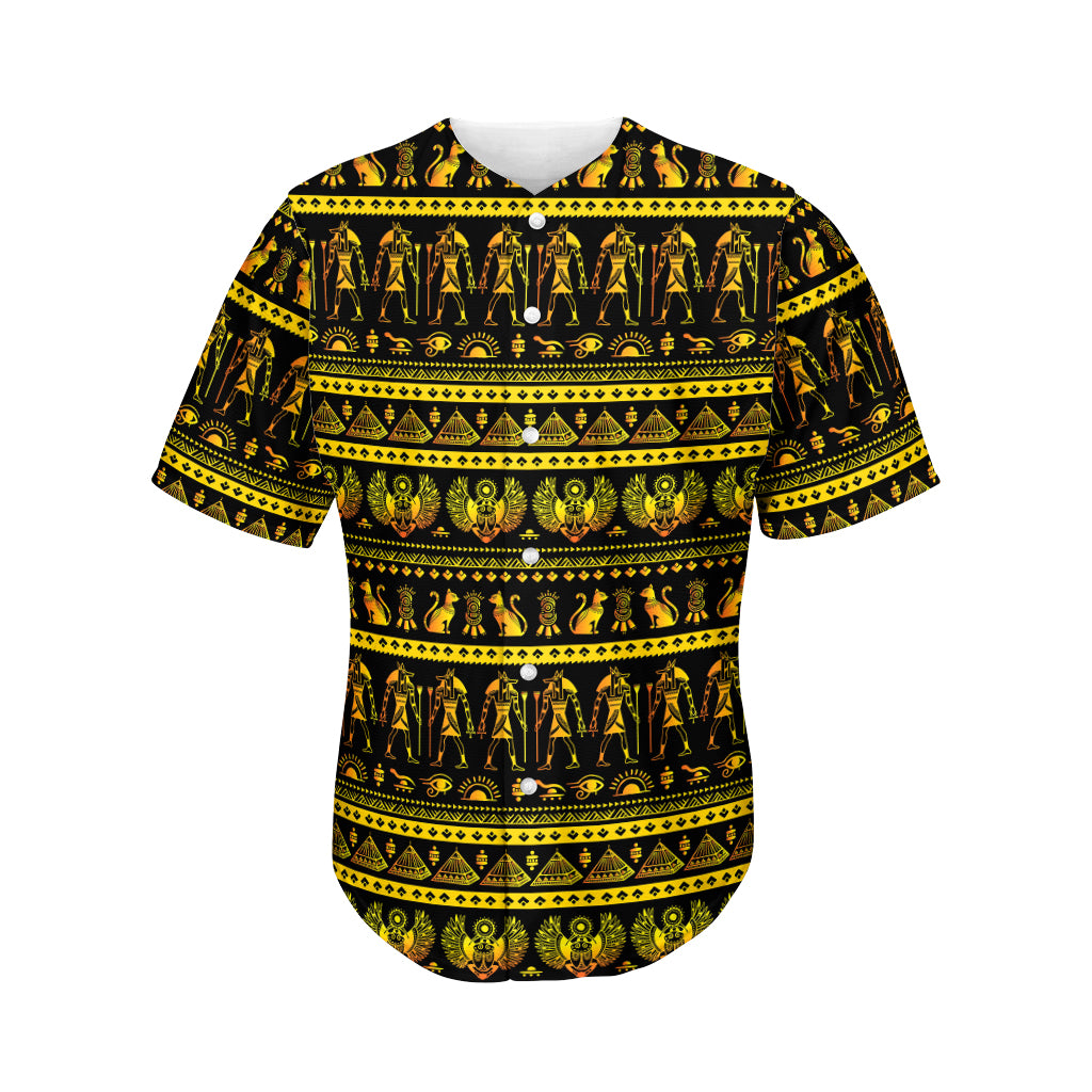 Ancient Egyptian Pattern Print Men's Baseball Jersey