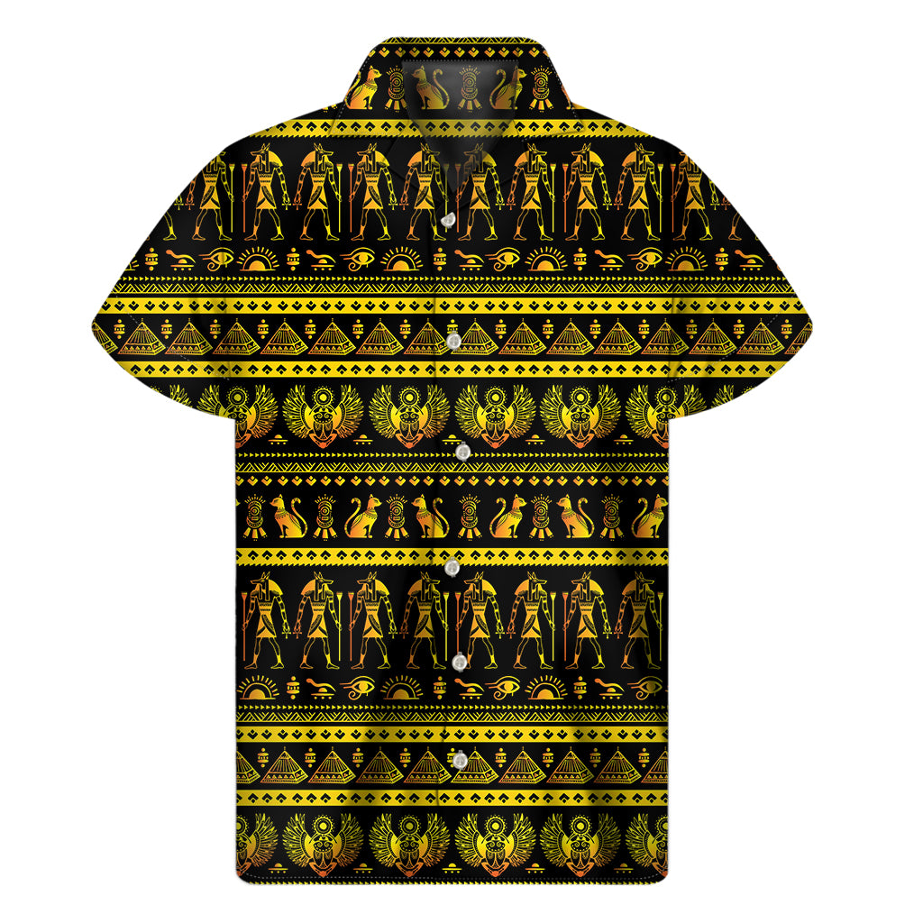 Ancient Egyptian Pattern Print Men's Short Sleeve Shirt